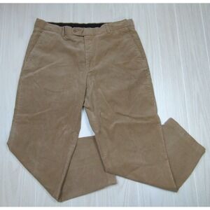 Alan Flusser brown tan cords corduroy pants 36x30 actual 36x29